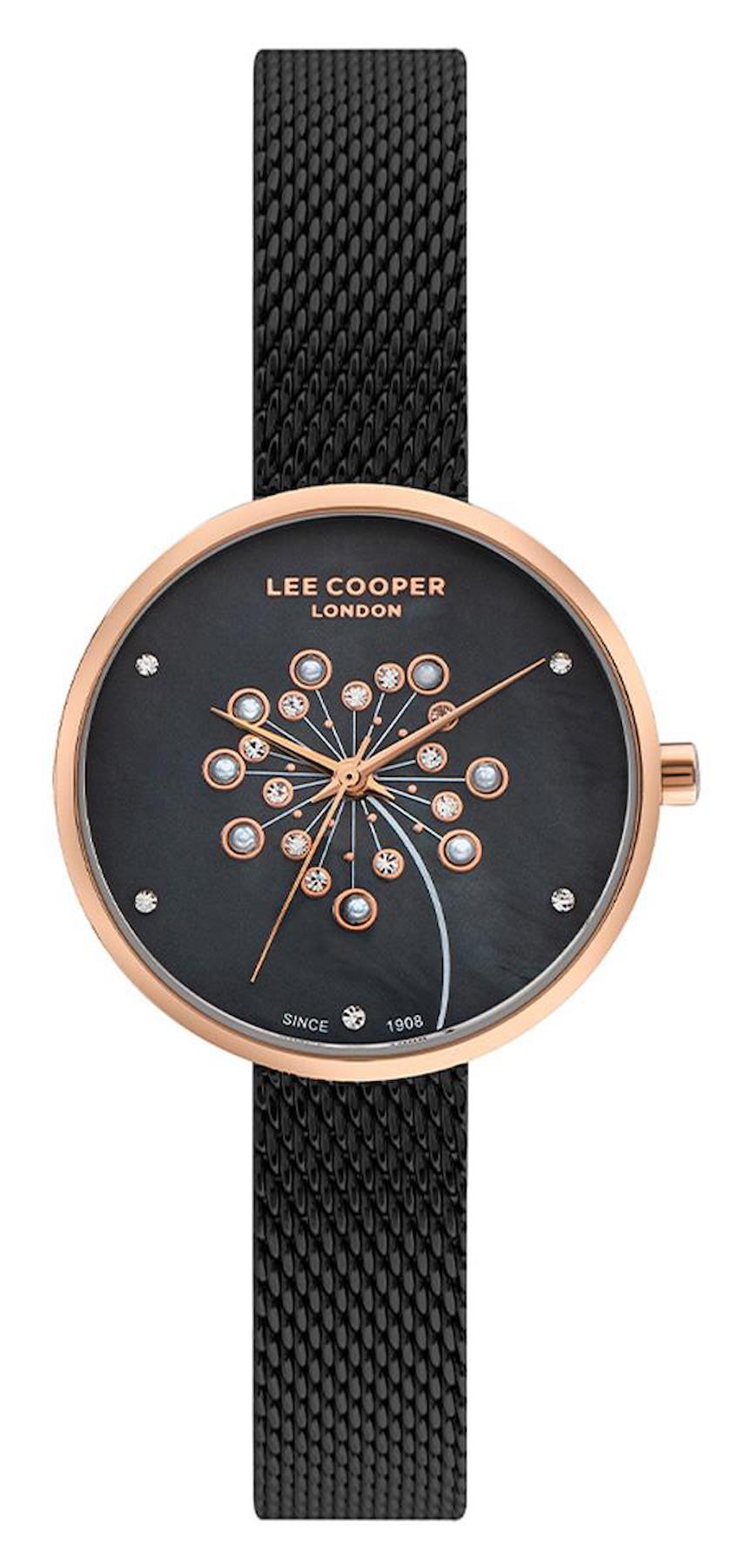 Lee Cooper LC07601.450 40 mm Siyah Çelik Kordon Analog Kadın Kol Saati