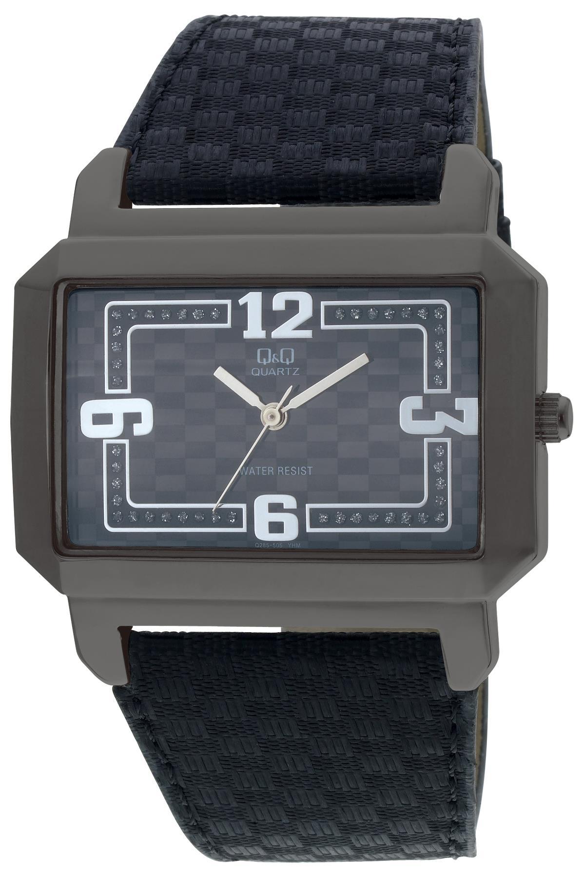 Q&Q 3A563 36 mm Siyah Deri Kordon Analog Kadın Kol Saati