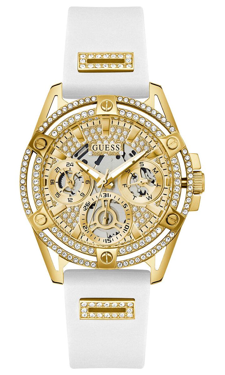 Guess GUGW0536L2 Takvimli 40 mm Beyaz Silikon Kordon Analog Kadın Kol Saati