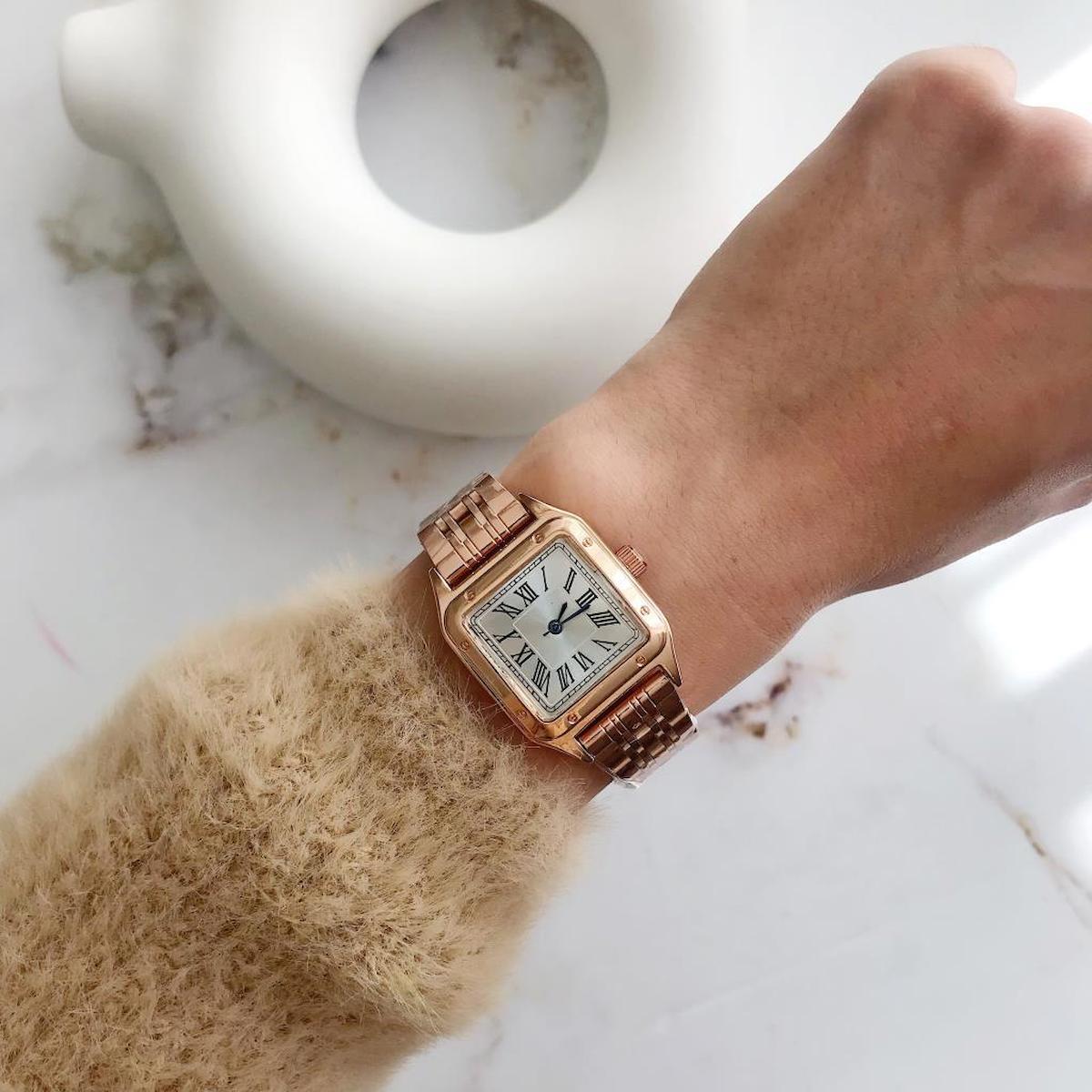 Oqqo 30 mm Rose Gold Metal Kordon Analog Kadın Kol Saati