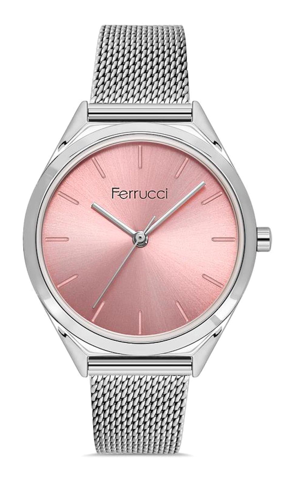 Ferrucci FC.0324.03301H.07 32 mm Gri Hasır Kordon Analog Kadın Kol Saati