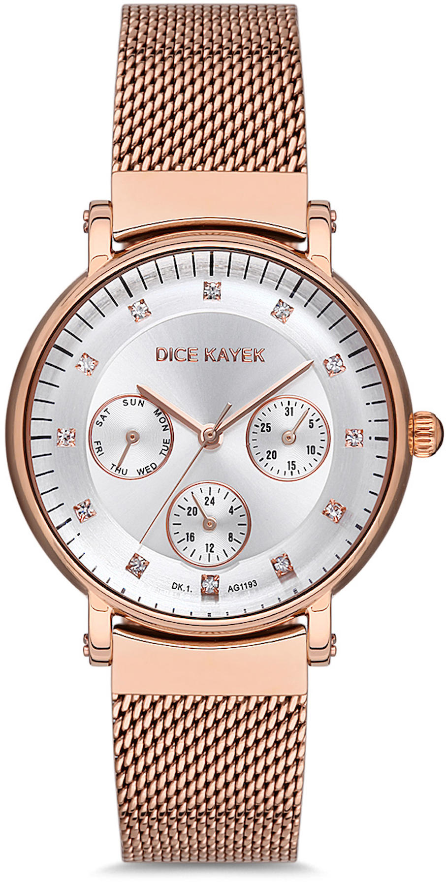 Dice Kayek DK.1.AG1193.01 34 mm Rose Gold Metal Kordon Analog Kadın Kol Saati