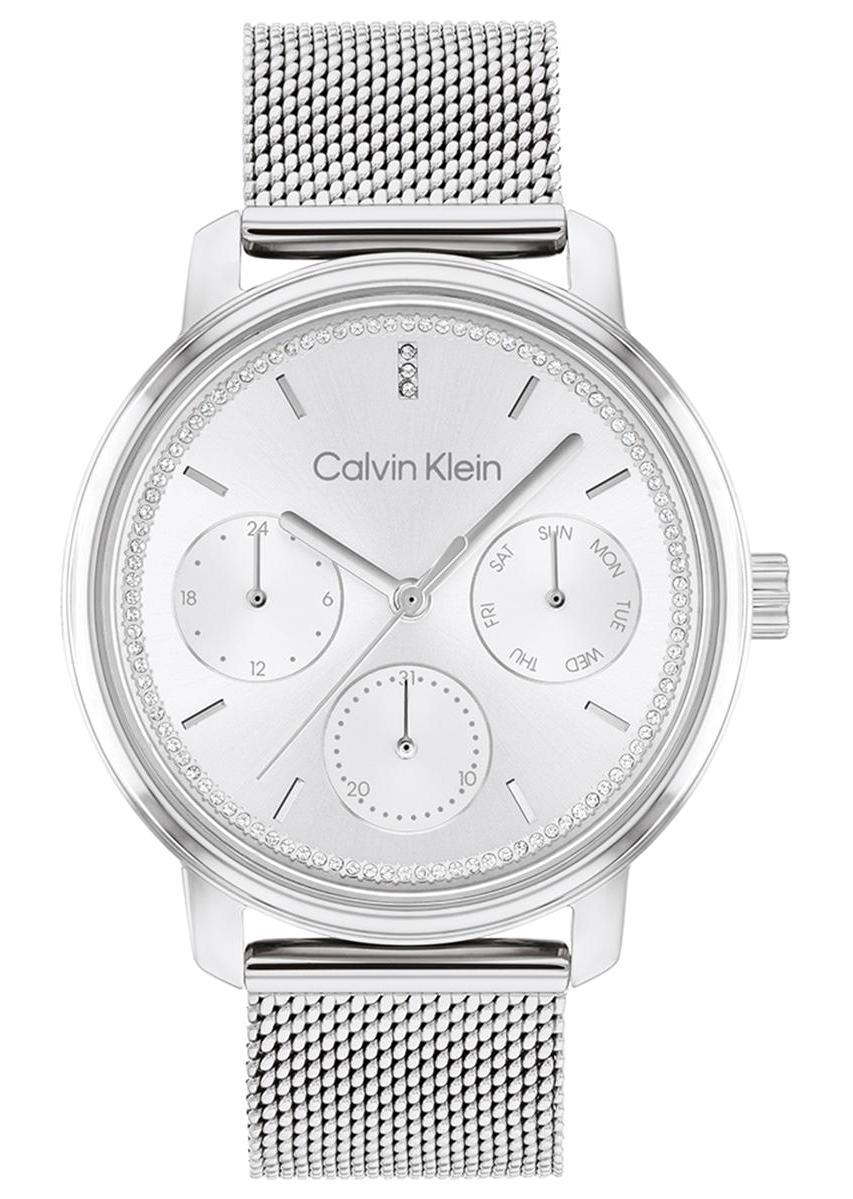 Calvin Klein CK25200180 Takvimli 36 mm Gri Hasır Kordon Analog Kadın Kol Saati