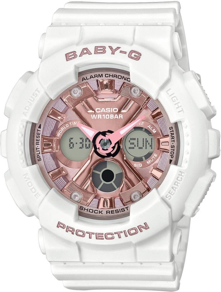 Casio BA-130-7A1DR Takvimli 43.3 mm Beyaz Silikon Kordon Analog Kadın Kol Saati