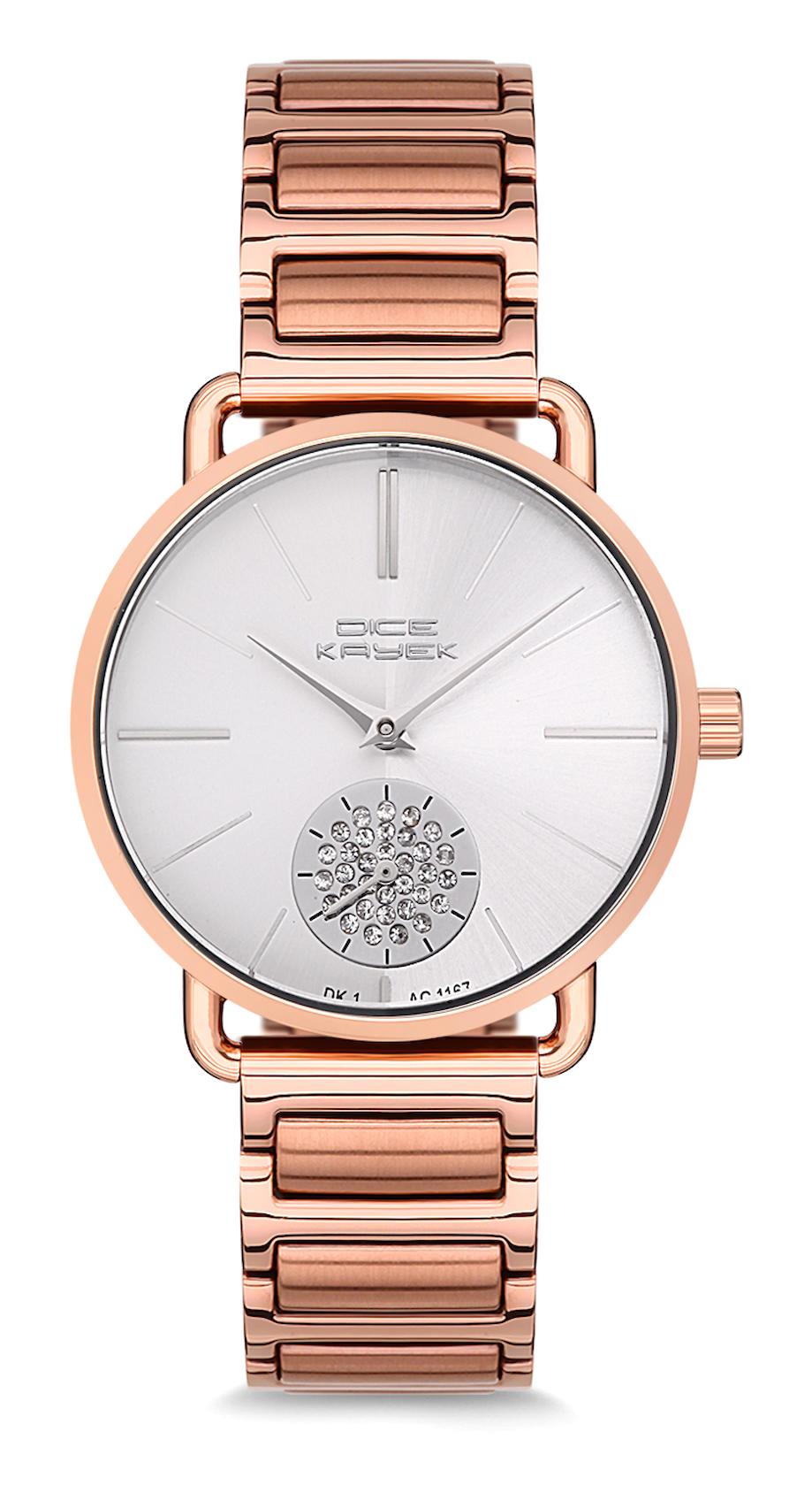 Dice Kayek DK.1.AG1167.02 35 mm Rose Gold Çelik Kordon Analog Kadın Kol Saati