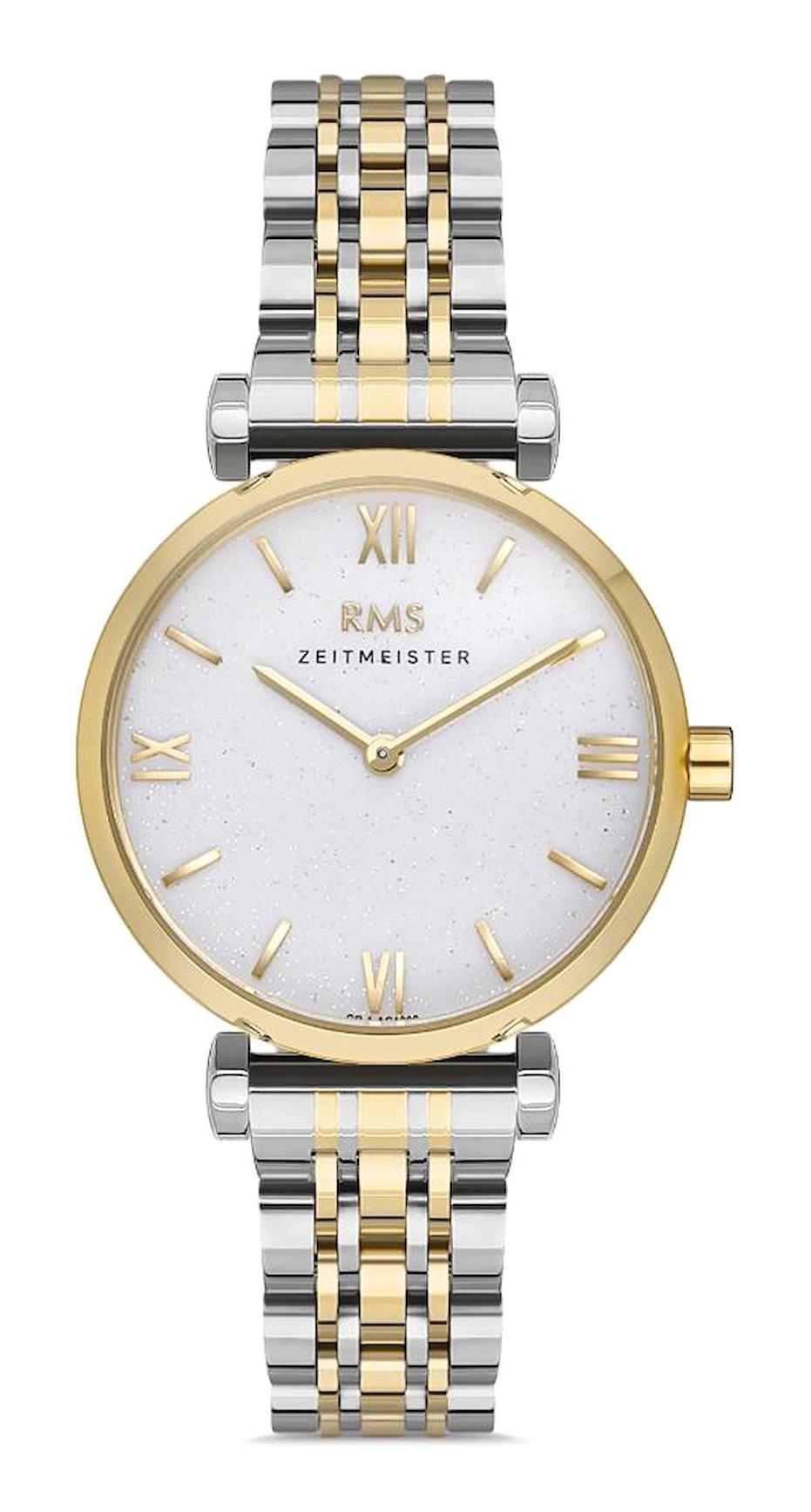 Romanson RMS.1.AG1299.10 31-34 mm Altın-Gri Çelik Kordon Analog Kadın Kol Saati