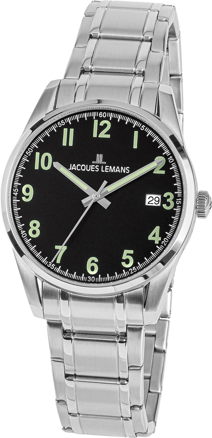 Jacques Lemans 1-2069C Takvimli 37 mm Gri Çelik Kordon Analog Kadın Kol Saati