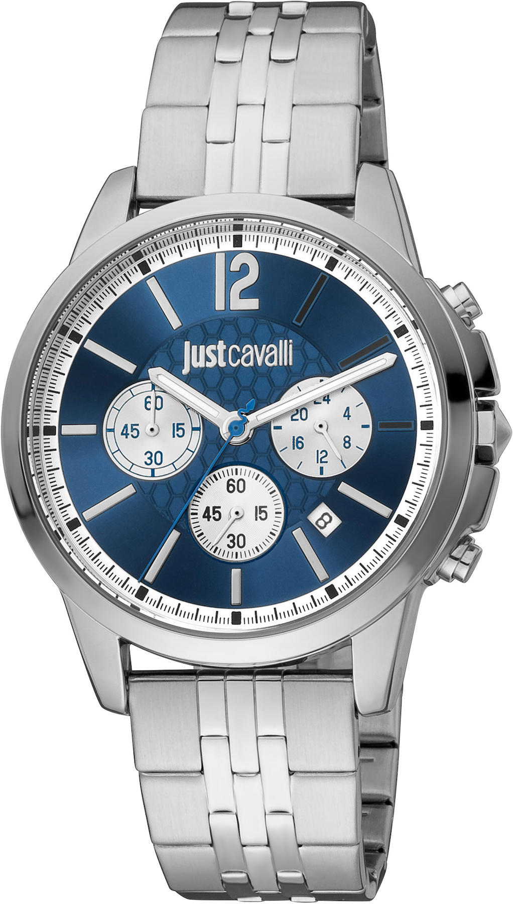 Just Cavalli JC1G175M0265 Takvimli 34 mm Gri Çelik Kordon Analog Kadın Kol Saati