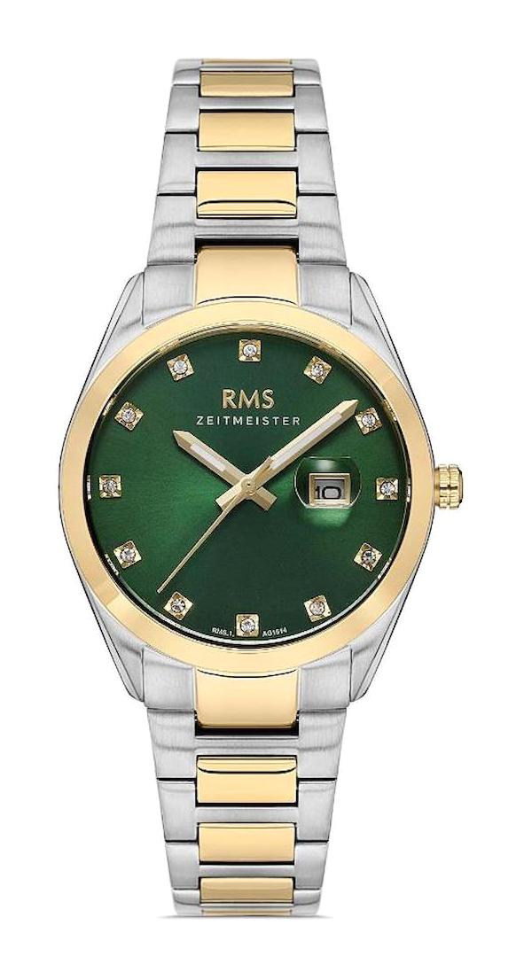 Romanson RMS.1.AG1514.05 Takvimli 33 mm Altın-Gri Çelik Kordon Analog Kadın Kol Saati