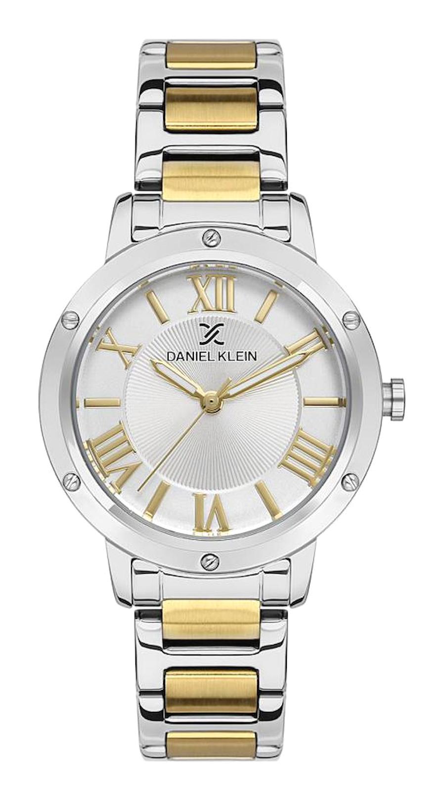 Daniel Klein DK.1.13498-2 Altın-Gri Çelik Kordon Analog Kadın Kol Saati