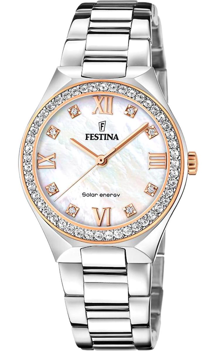 Festina F20658/1 35 mm Gri Çelik Kordon Analog Kadın Kol Saati