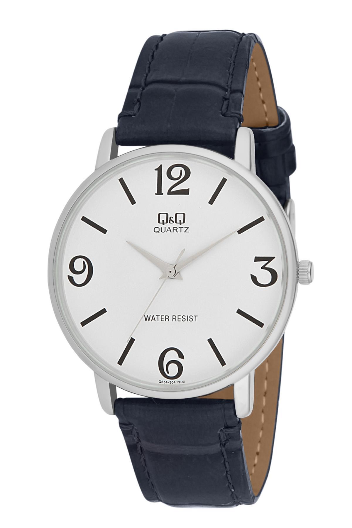 Q&Q 3A945 36 mm Lacivert Deri Kordon Analog Kadın Kol Saati
