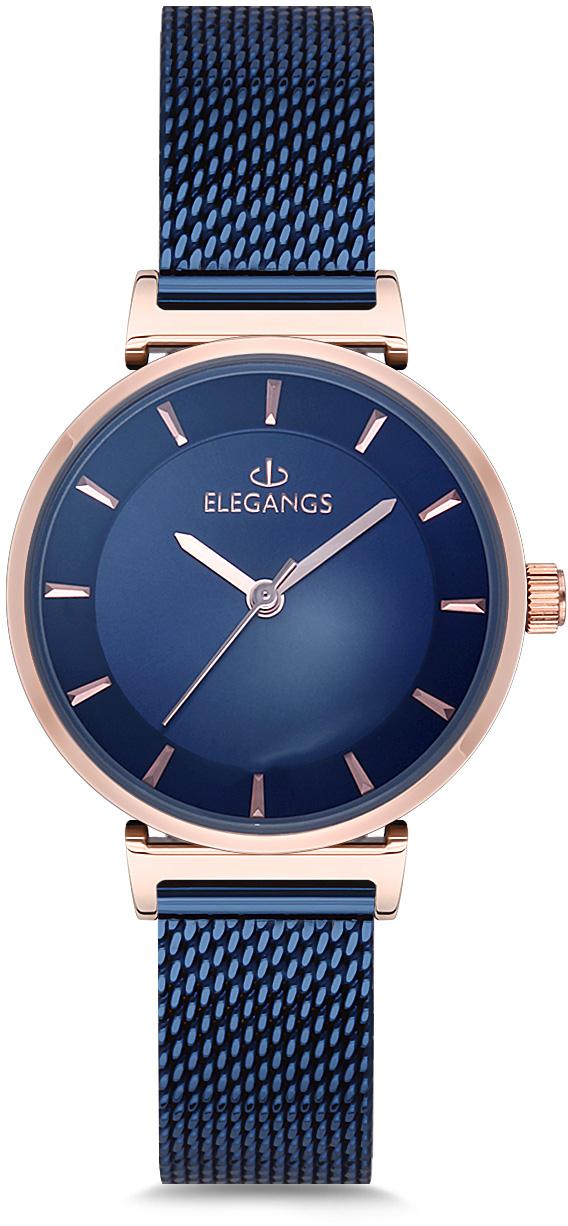 Elegangs EL2432.8 29 mm Lacivert Çelik Kordon Analog Kadın Kol Saati