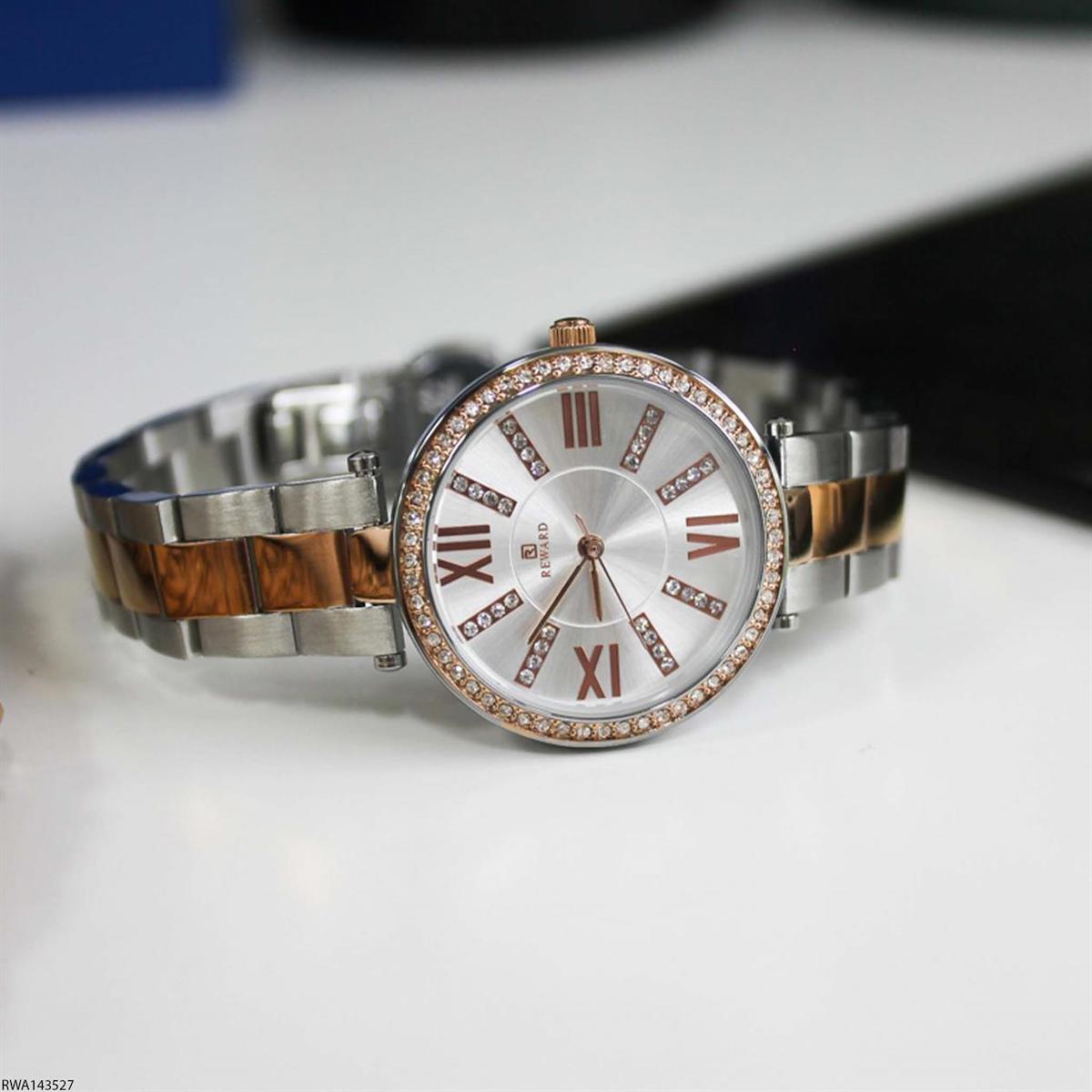 Reward RWA143527 31 mm Altın-Gri Çelik Kordon Analog Kadın Kol Saati