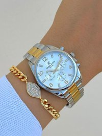 Daniel Klein DK.FT.1.105 31-35 mm Altın-Gri Çelik Kordon Analog Kadın Kol Saati