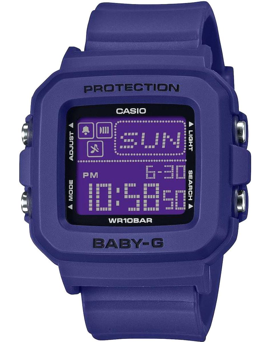Casio BABY-G BGD-10K-2DR Takvimli 39 mm Mor Silikon Kordon Analog Kadın Kol Saati