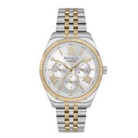 Ferrucci FER.03322FM.01 Takvimli 35 mm Altın-Gri Çelik Kordon Analog Kadın Kol Saati