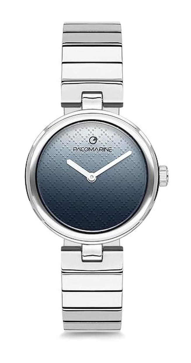 Pacomarine PM.61116-07 33 mm Gri Çelik Kordon Analog Kadın Kol Saati