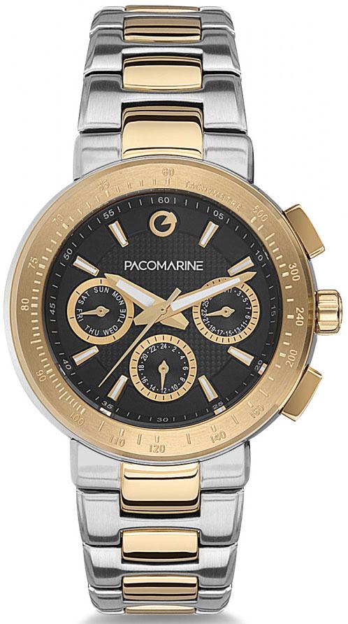 Pacomarine PM.61131.07 Takvimli 36 mm Altın-Gri Çelik Kordon Analog Kadın Kol Saati