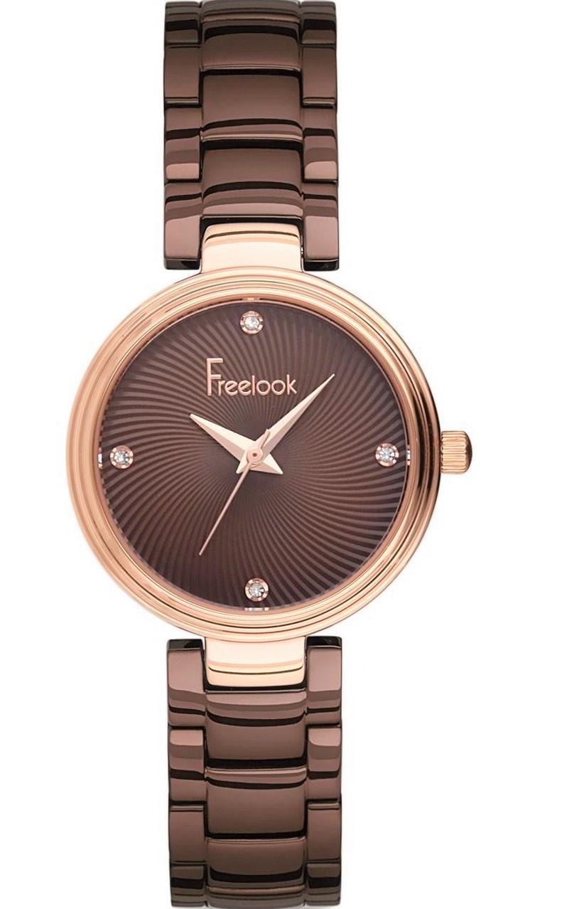 Freelook F.8.1027.07 35 mm Kahverengi Çelik Kordon Analog Kadın Kol Saati