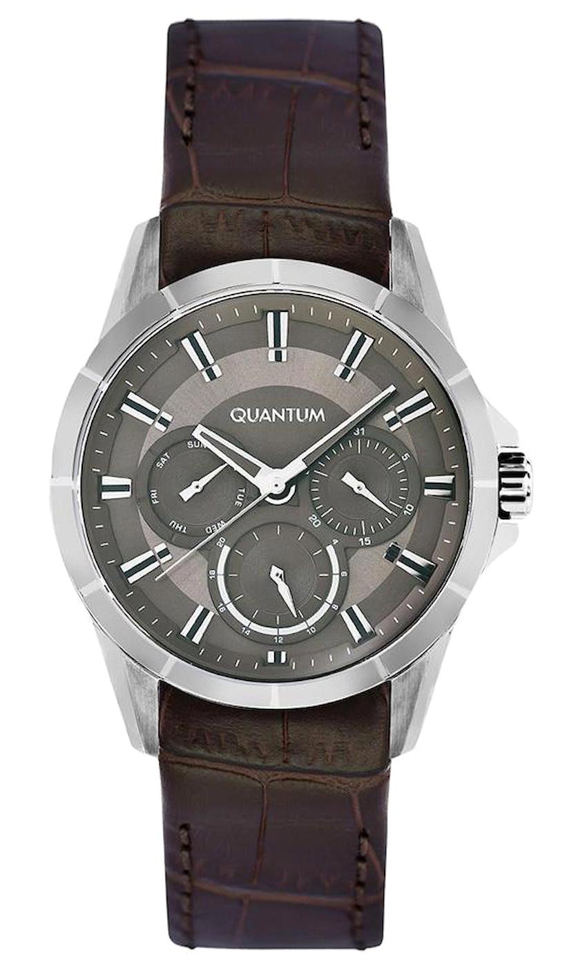 Quantum IML462.342 Takvimli 36 mm Kahverengi Deri Kordon Analog Kadın Kol Saati