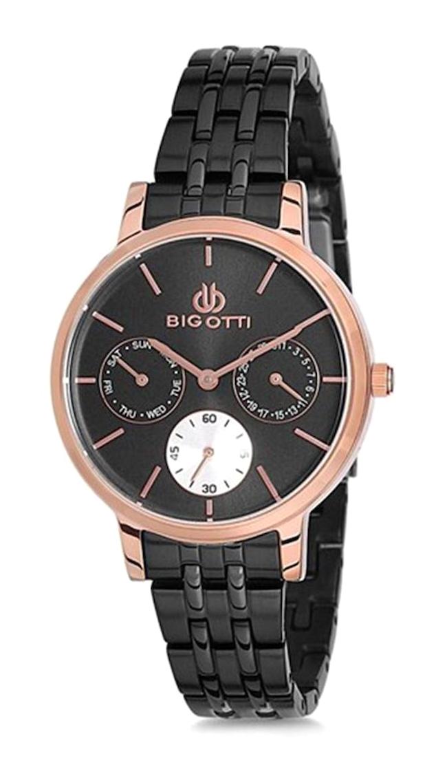 Bigotti BM202-01381E 36 mm Siyah Çelik Kordon Analog Kadın Kol Saati
