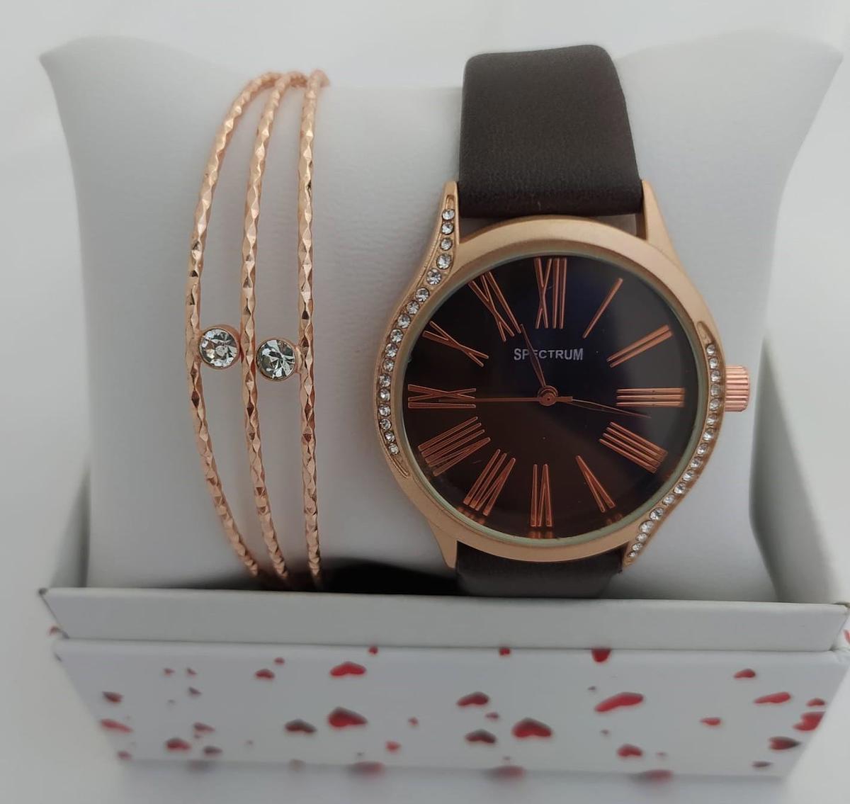 Stillove Kahverengi Deri Kordon Analog Kadın Kol Saati
