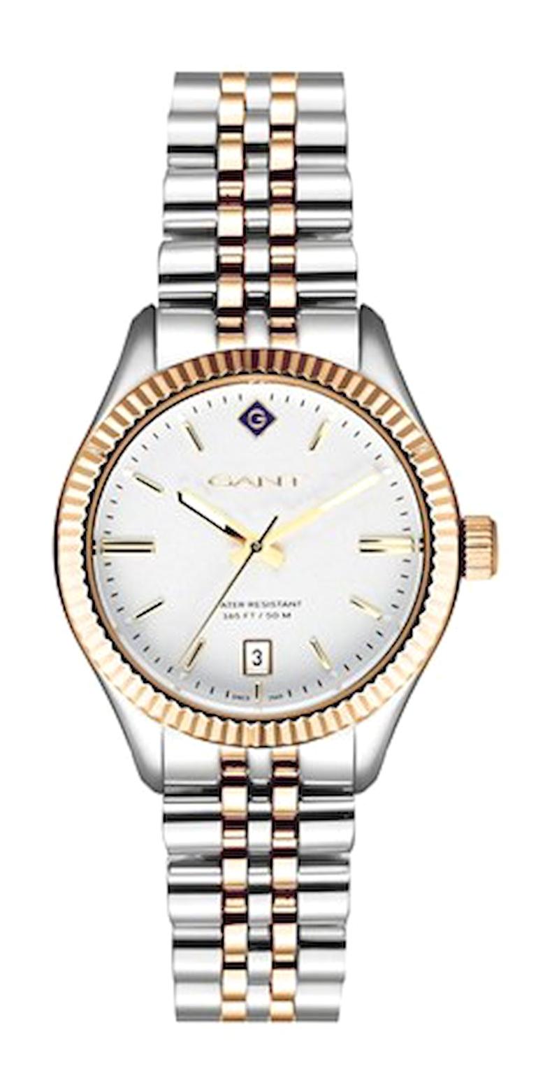 Gant G136009 Takvimli 38 mm Altın-Gri Çelik Kordon Analog Erkek Kol Saati