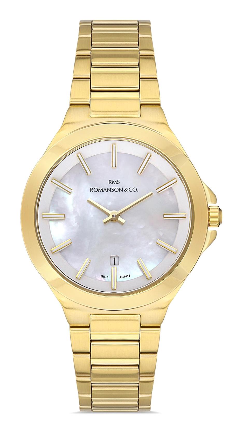 Grand Romanson GR.1.AG1418.05 Takvimli 36 mm Altın Çelik Kordon Analog Kadın Kol Saati
