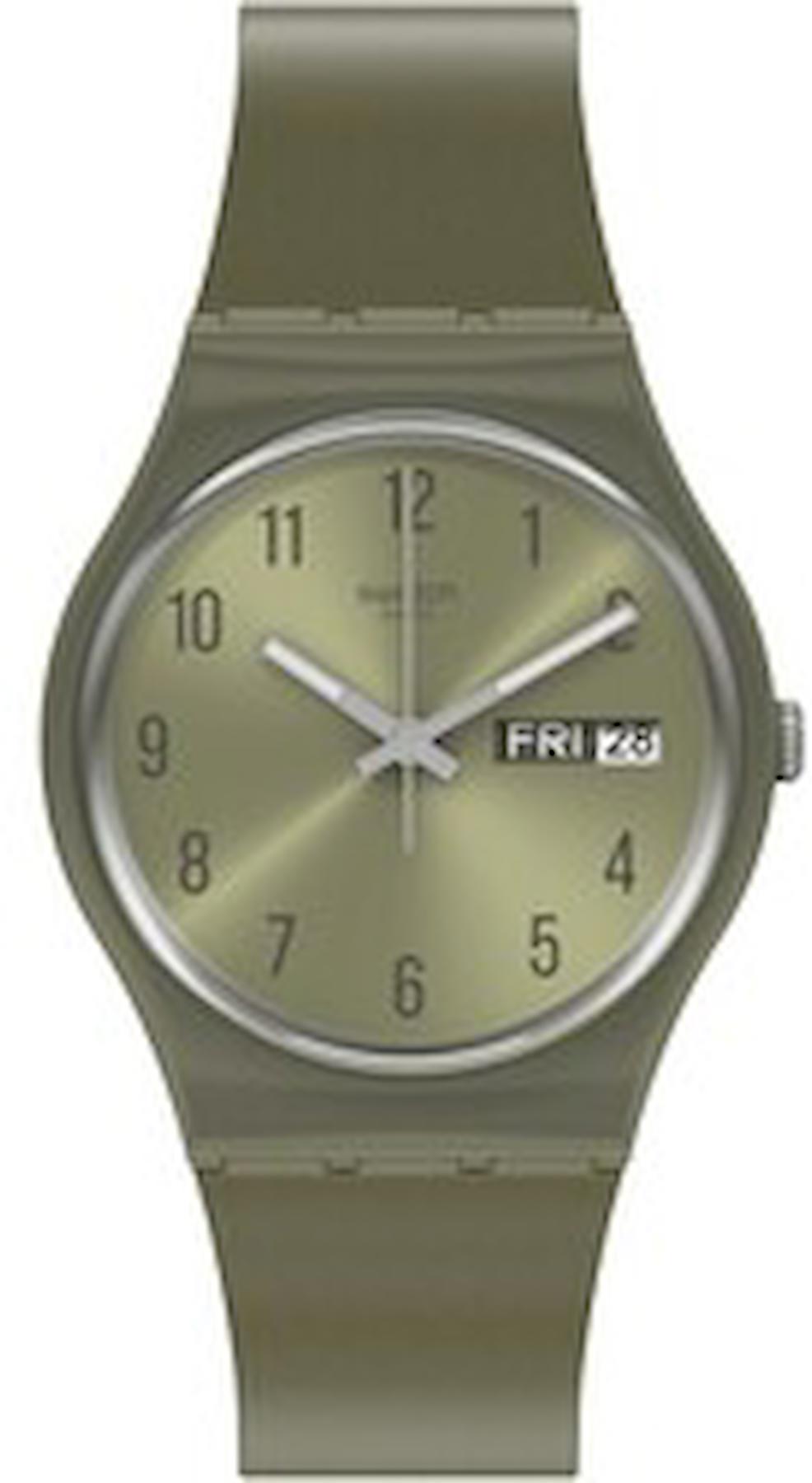 Swatch GG712 Takvimli 34 mm Yeşil Plastik Kordon Analog Kadın Kol Saati