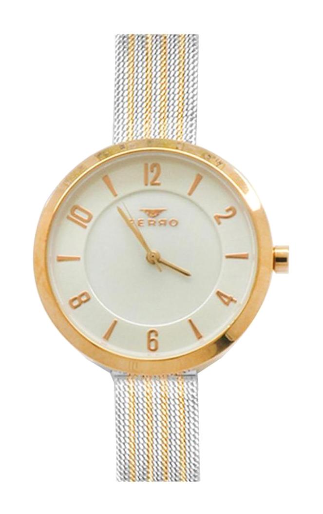 Ferro TH-F1908C-1003-E 41 mm Gri-Rose Gold Hasır Kordon Analog Kadın Kol Saati