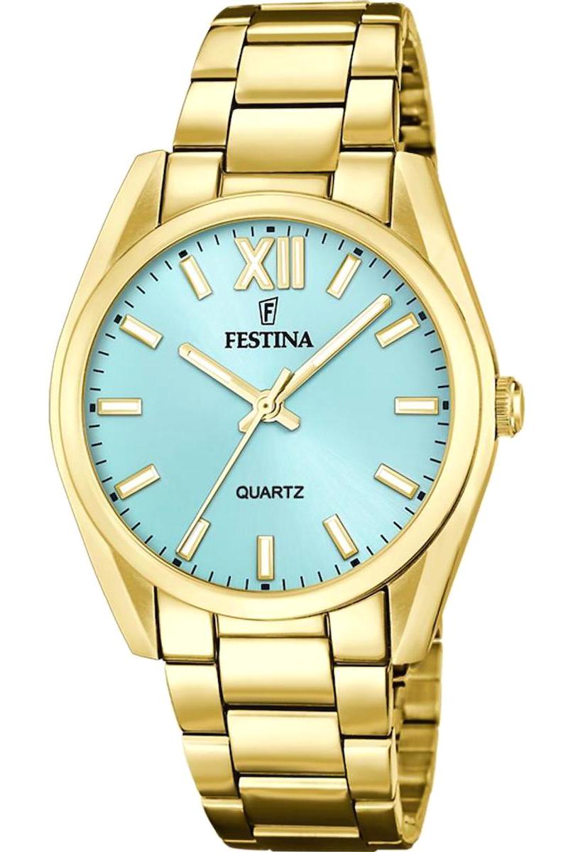 Festina F20640/2 37 mm Altın Çelik Kordon Analog Kadın Kol Saati