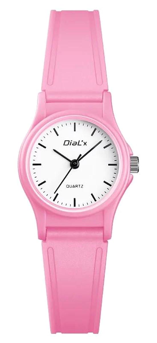 Dial X KD-4 20-25 mm Pembe Plastik Kordon Analog Kadın Kol Saati