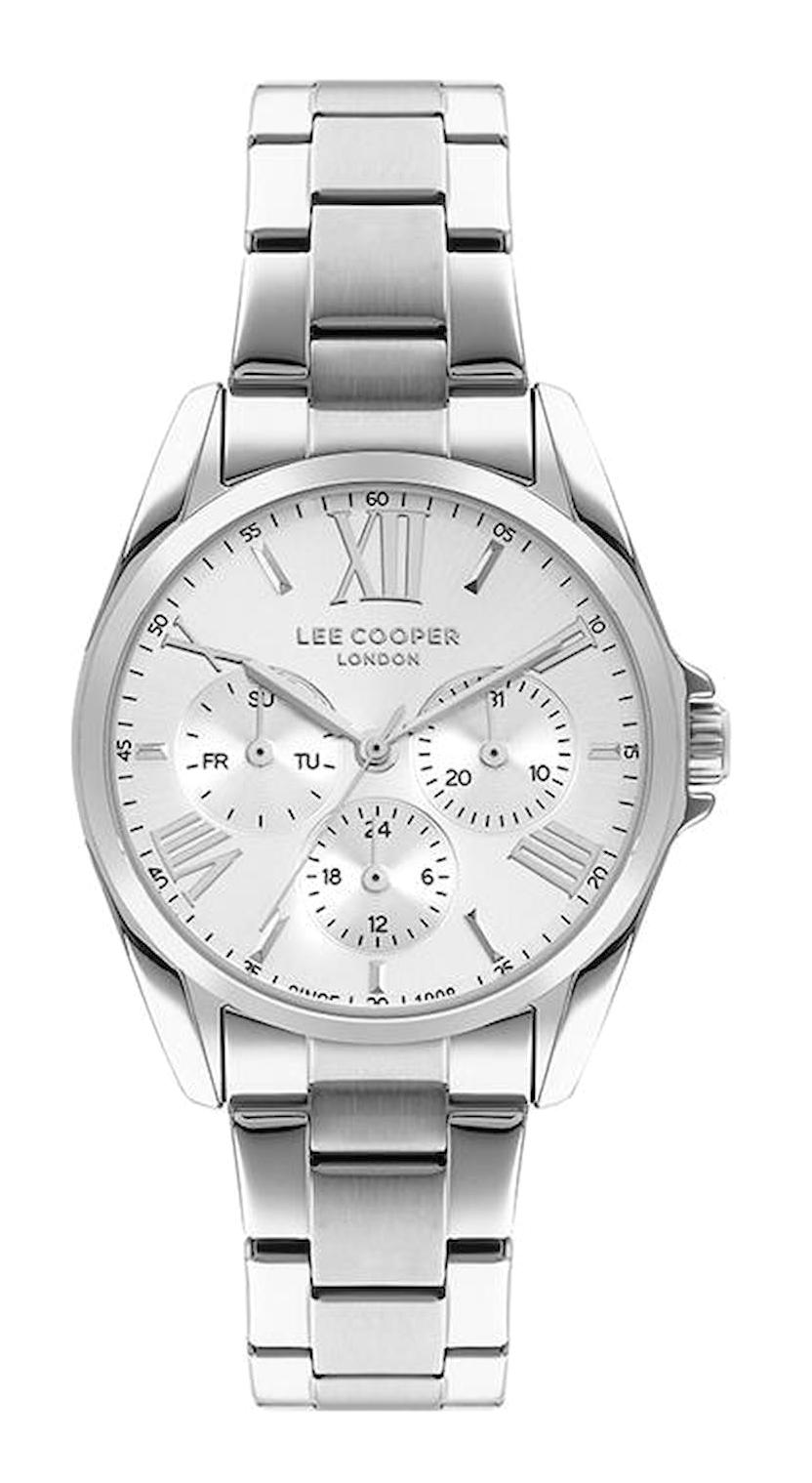 Lee Cooper LC07685.330NM Takvimli 36 mm Gri Çelik Kordon Analog Kadın Kol Saati