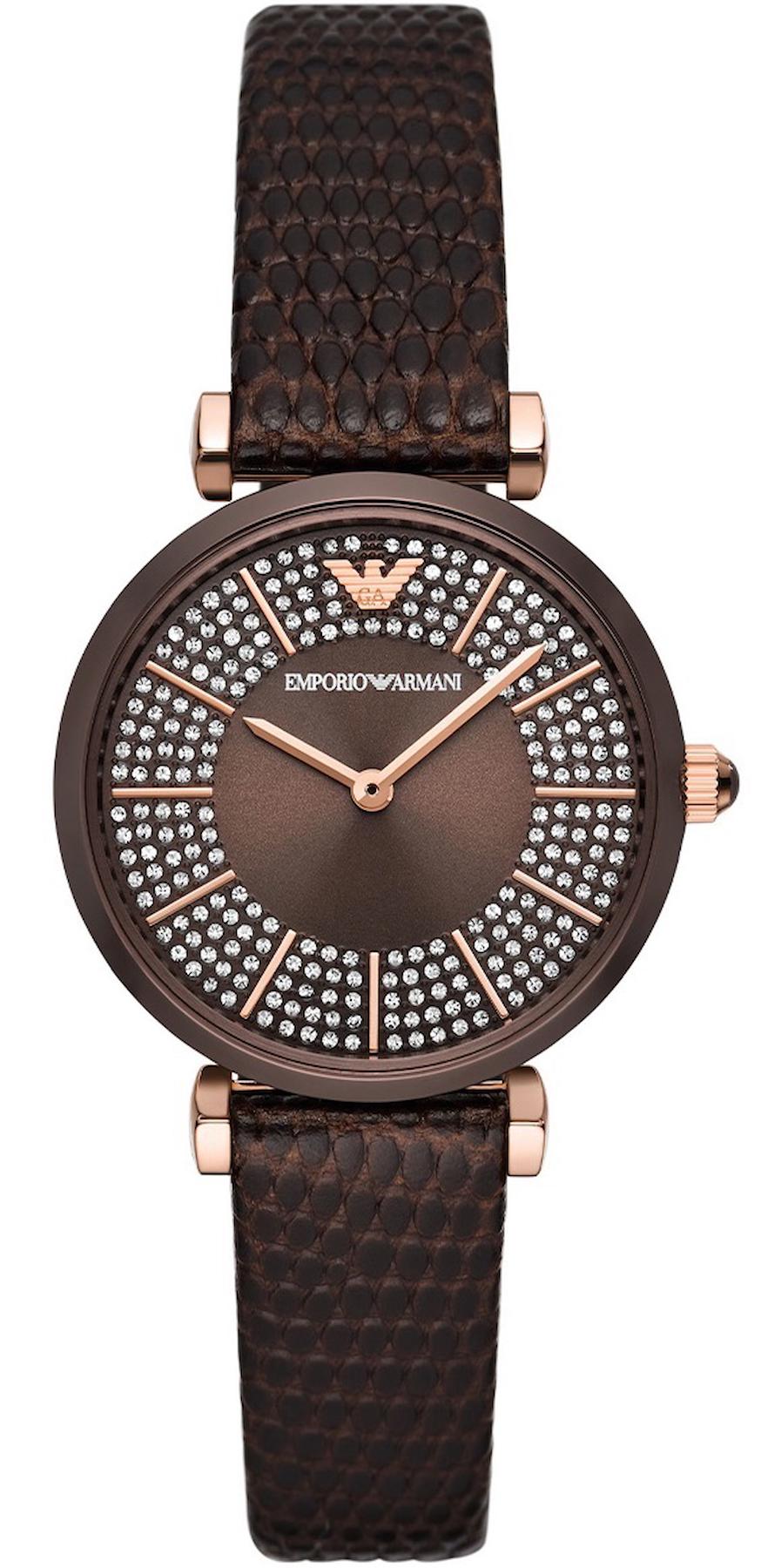 Emporio Armani AR11565 32 mm Kahverengi Deri Kordon Analog Kadın Kol Saati