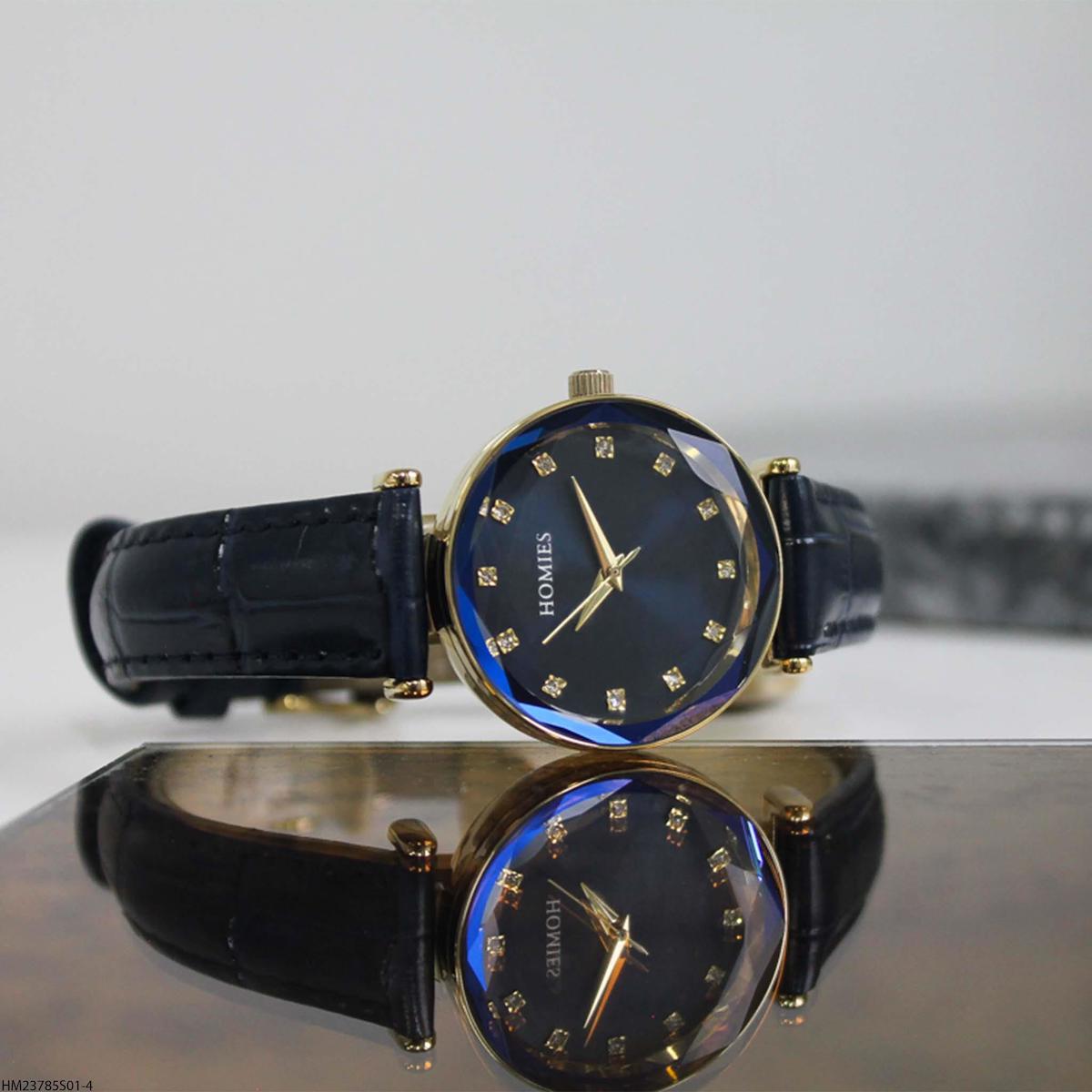 Homies HM23785S01-4 31 mm Lacivert Deri Kordon Analog Kadın Kol Saati