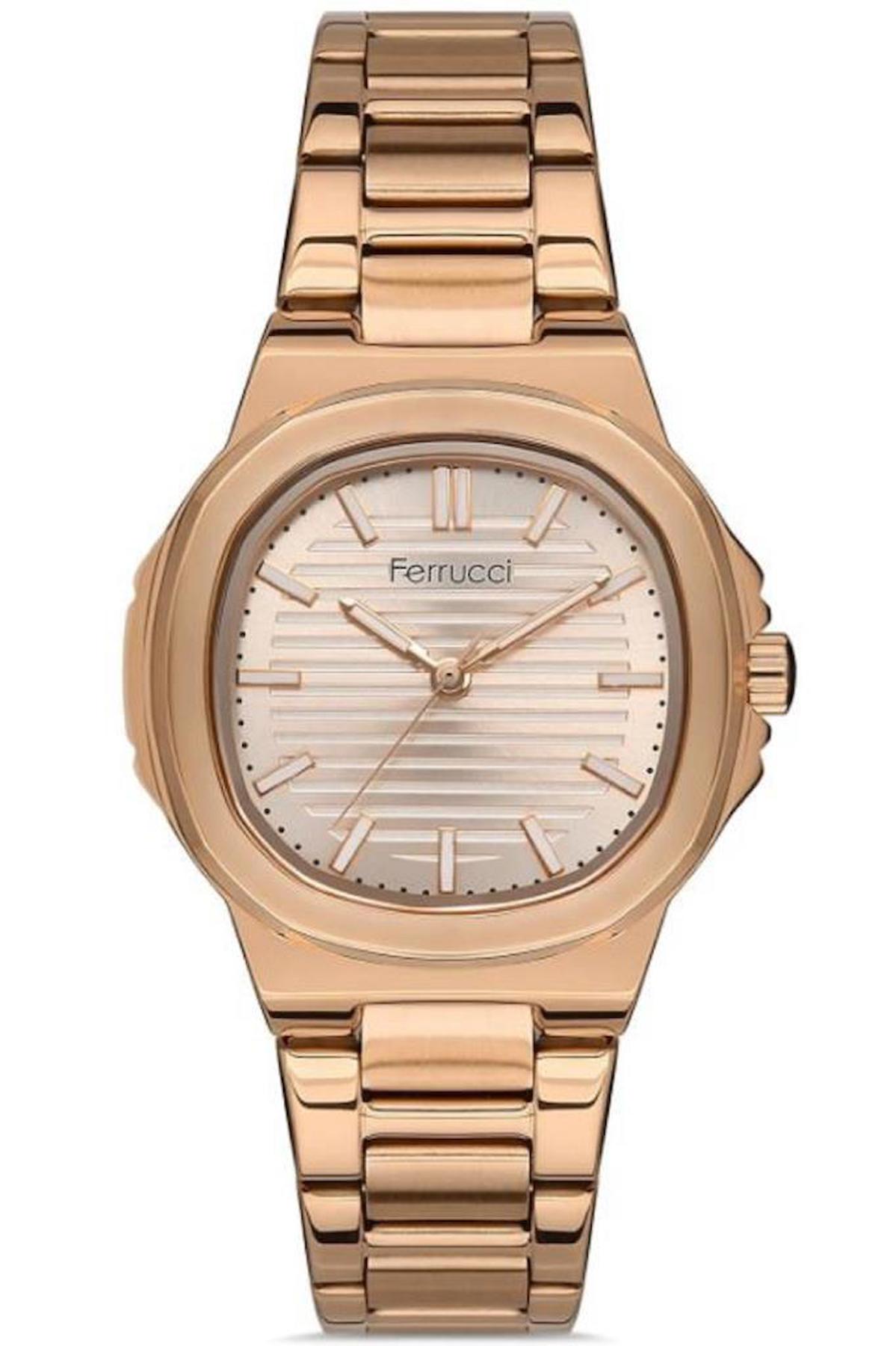 Ferrucci FC 35 mm Rose Gold Çelik Kordon Analog Kadın Kol Saati
