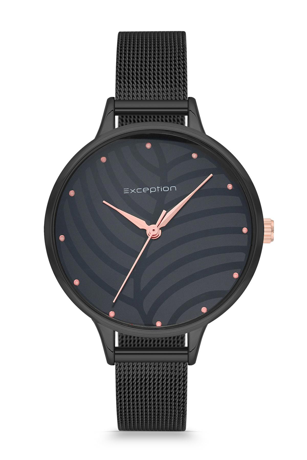 Exception 32 mm Siyah Çelik Kordon Analog Kadın Kol Saati