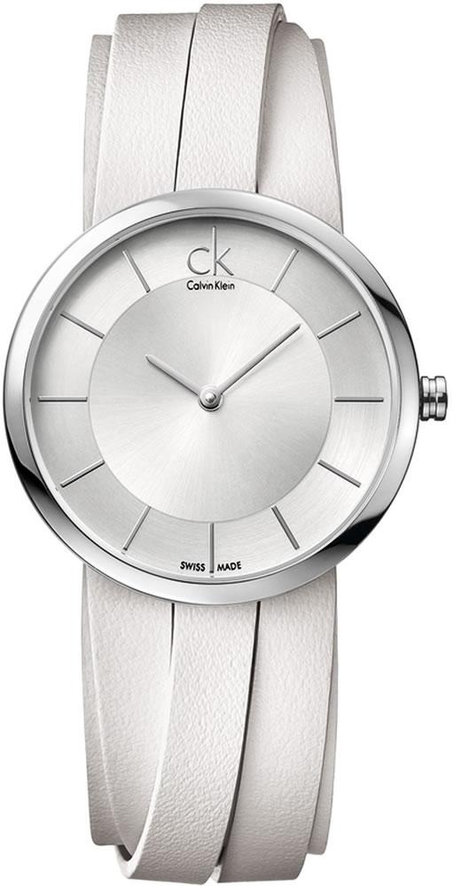Calvin Klein K2R2M1K6 36 mm Gri Deri Kordon Analog Kadın Kol Saati