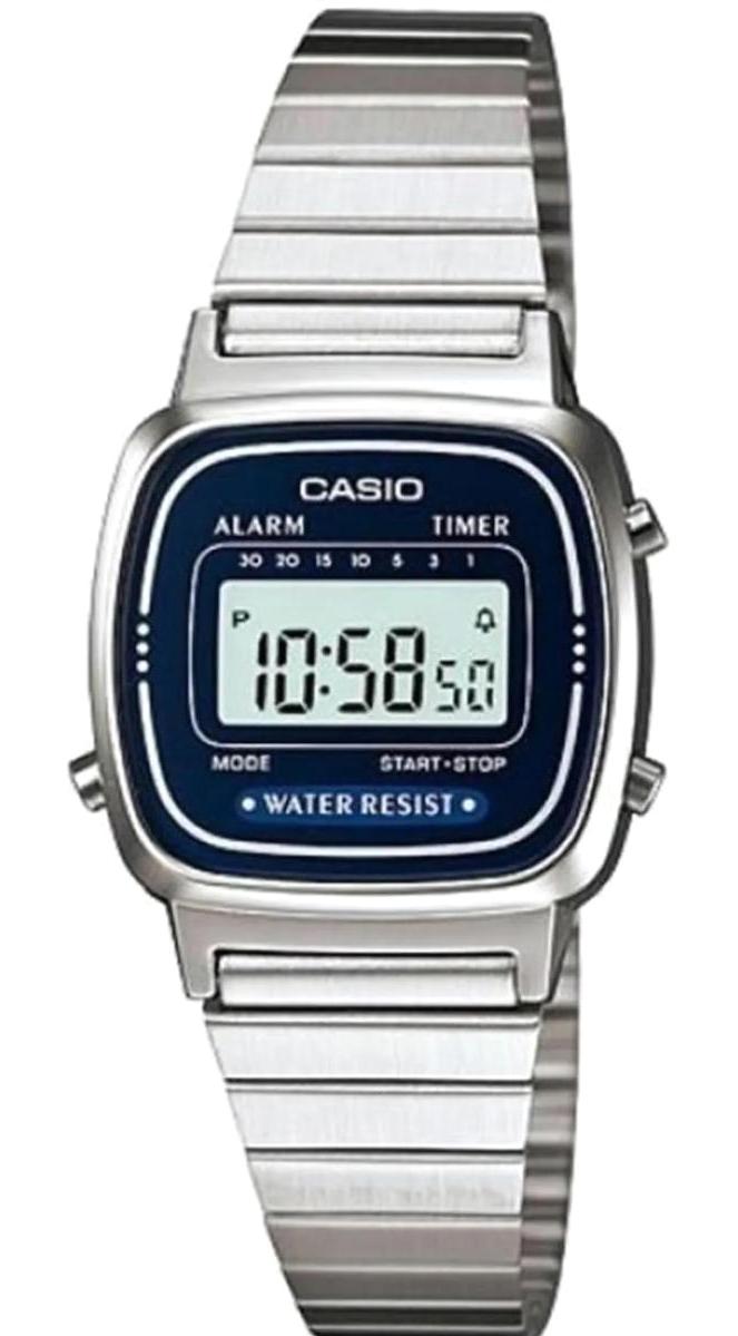 Casio LA670WA-2DF 25 mm Gri Çelik Kordon Dijital Kadın Kol Saati
