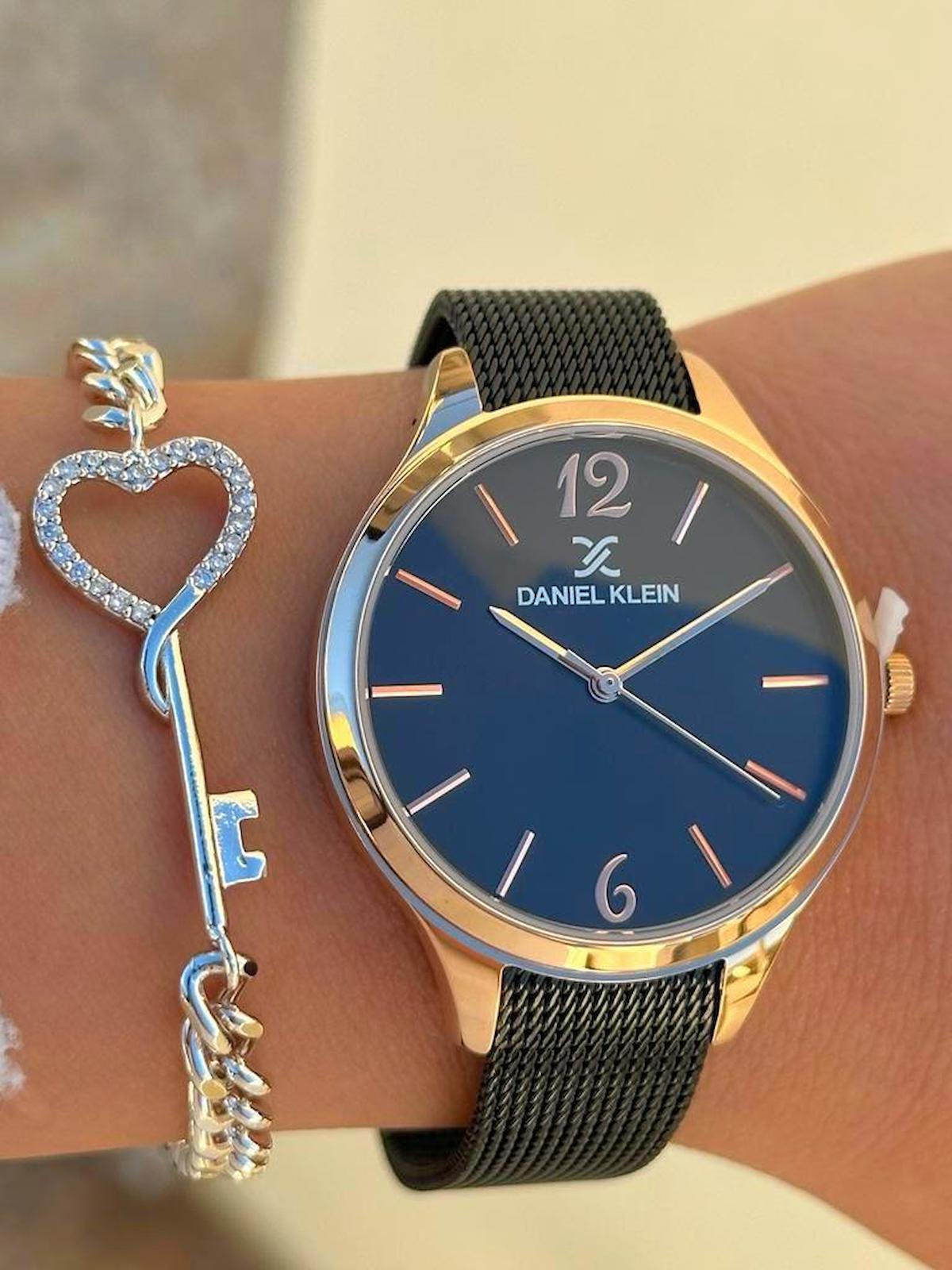 Daniel Klein DK.FT.1.345 31-35 mm Siyah Çelik Kordon Analog Kadın Kol Saati