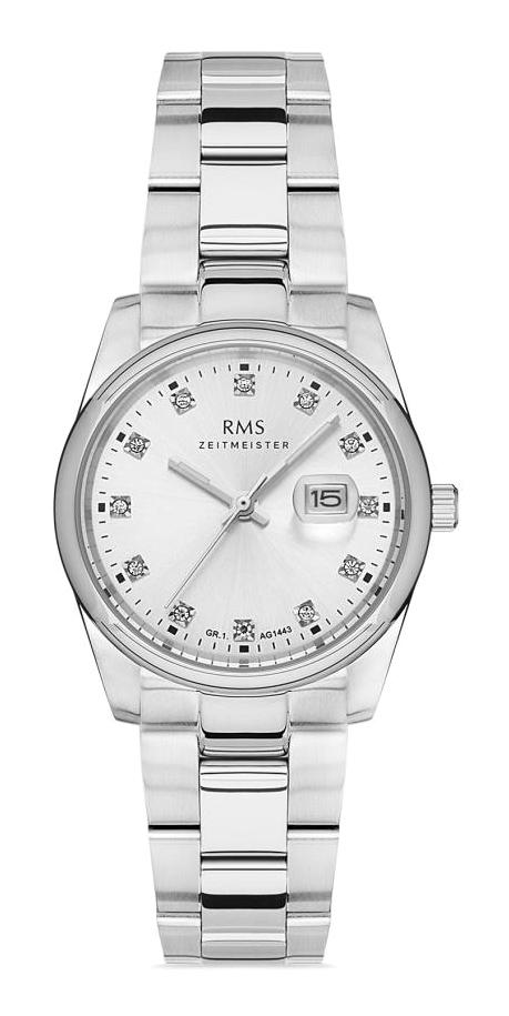 Romanson GR.1.AG1443.01 Takvimli 33 mm Gri Çelik Kordon Analog Kadın Kol Saati