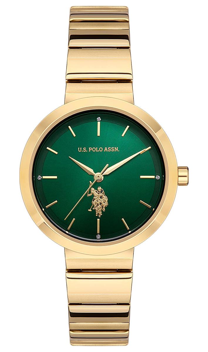 U.S. Polo Assn USPA2002-07 35 mm Altın Çelik Kordon Analog Kadın Kol Saati