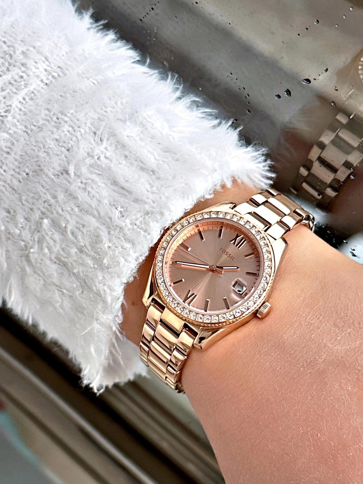 Fossil FES4318 34 mm Rose Gold Çelik Kordon Analog Kadın Kol Saati