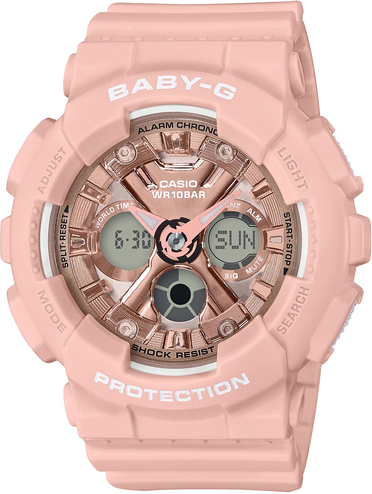 Casio BA-130-4A Takvimli 43.4 mm Pembe Silikon Kordon Analog Kadın Kol Saati