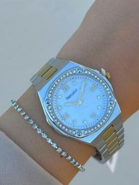 Ferrucci FRC.FT.1.124 35 mm Altın-Gri Çelik Kordon Analog Kadın Kol Saati