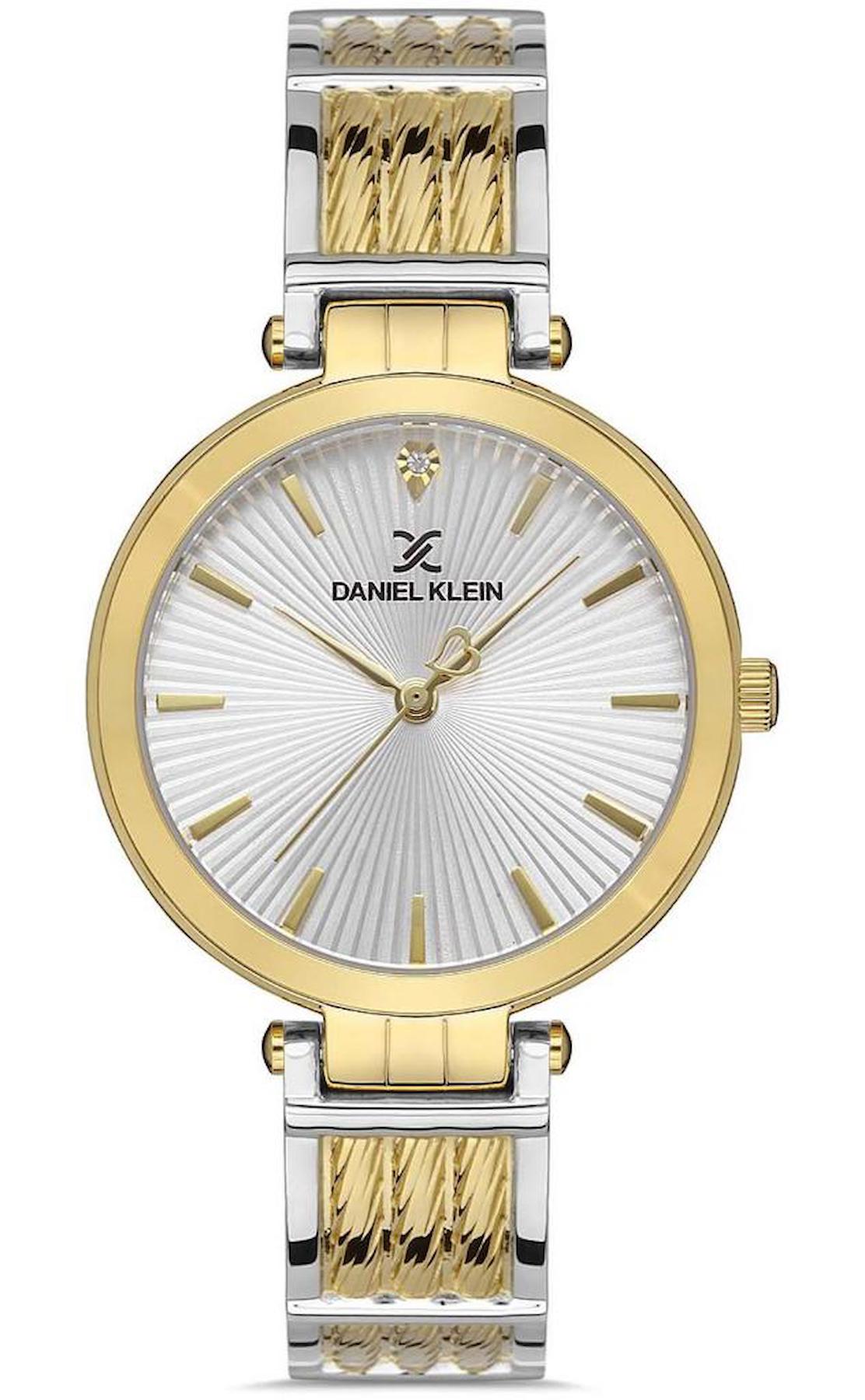 Daniel Klein DKE.1.10074.1 35 mm Altın-Gri Metal Kordon Analog Kadın Kol Saati