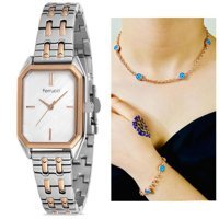 Ferrucci 32 mm Gri-Rose Gold Çelik Kordon Analog Kadın Kol Saati