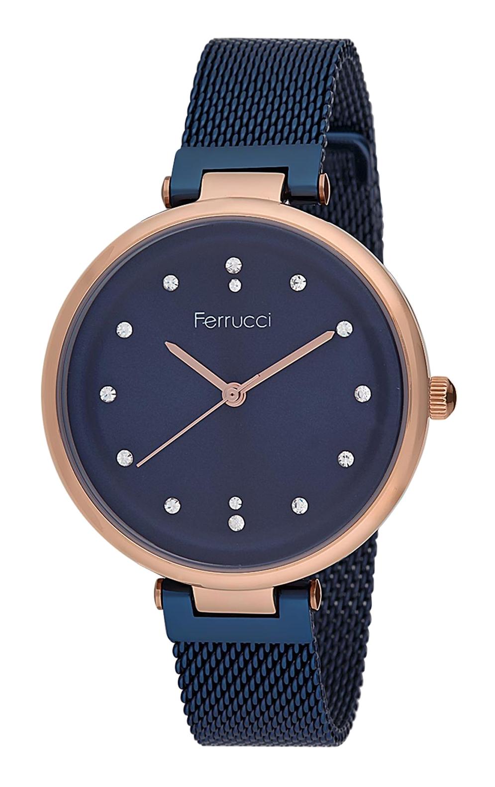 Ferrucci 8FM1663 38 mm Lacivert Metal Kordon Analog Kadın Kol Saati