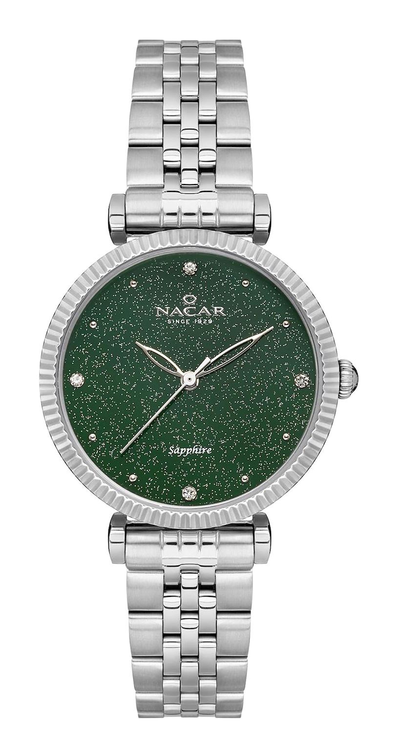 Nacar 34390553-ANMS 32 mm Gri Metal Kordon Analog Kadın Kol Saati